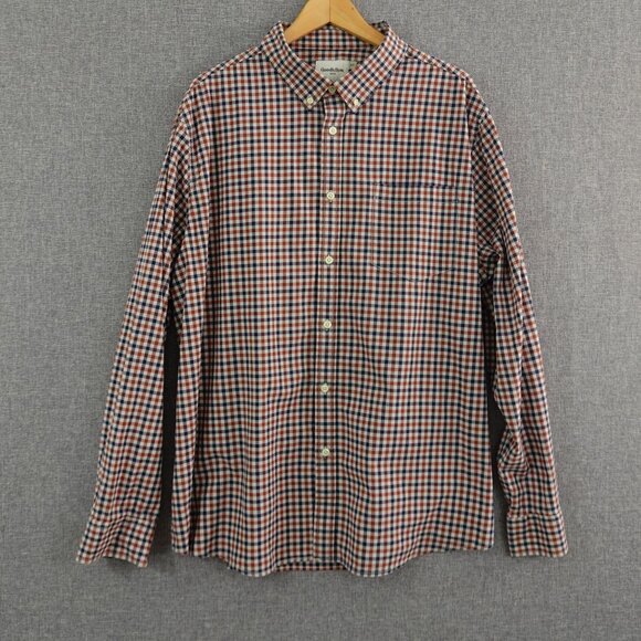 Goodfellow & Co Other - Goodfellow & Co Slim Fit Red Navy Check Long Sleeve Button Down Shirt 2XL